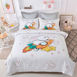 Rabbit Kids Quilt Cover Set - Single Size V493-SM-S-04