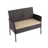 Breeze 4-Seat Wicker Outdoor Lounge Set V264-OTF-521S-BGE-US