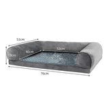 PaWz Pet Bed Sofa Dog Beds Bedding Soft M Grey Medium PT1027-M-GY