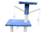 YES4PETS 138cm Cat Scratching Post Tree Post House Tower with Ladder-Blue V278-CT138-BLUE