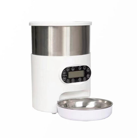 YES4PETS Electric Automatic Pet Dog Cat Rabbit Feeder Stainless Steel 3L Dispenser V278-PF124-3L-SS--FOOD-FEEDER