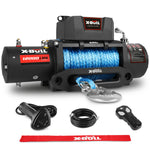 X-BULL 12V Electric Winch 12000LBS synthetic rope 4wd Jeep with winch cover V211-AUEB-XBEW006WP011