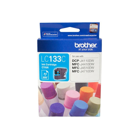 Brother LC-133C Original Cyan Ink Cartridge - 600 Pages V177-D-B133C