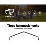 Gardeon Outdoor Hammock Chair with Stand Tassel Hanging Rope Hammocks Grey HM-CHAIR-TASSEL-GREY-U