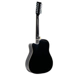 Karrera 12-String Acoustic Guitar with EQ - Black 12S-EQ-BK