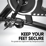 Powertrain Home Gym Flywheel Exercise Spin Bike - Blue BKE-XJJ-91-BU