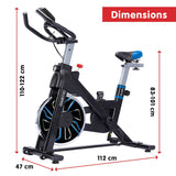 PowerTrain RX-600 Exercise Spin Bike Cardio Cycle - Blue BKE-RX-600-BU