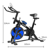 Powertrain Home Gym Flywheel Exercise Spin Bike - Blue BKE-XJJ-91-BU