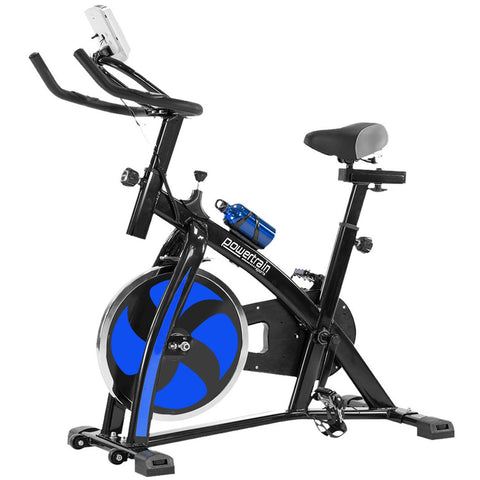 Powertrain Home Gym Flywheel Exercise Spin Bike - Blue BKE-XJJ-91-BU
