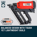 UNIMAC Cordless Framing Nailer 34 Degree Gas Nail Gun Portable Battery Charger V219-NALGASUMCA34D