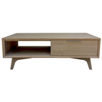 Tyler 130cm Coffee Table 2 Drawer Solid Acacia Timber Brushed Smoke V315-VOD-LARS-05