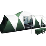 Weisshorn Family Camping Tent 12 Person Hiking Beach Tents Green TENT-C-DOME12-DX