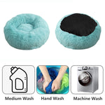 Pet Dog Bed Warm Plush Round Comfortable Nest Comfy Sleeping kennel Green M 70cm V360-PTDB0000-VG-M