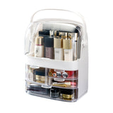 SOGA 3 Tier White Countertop Makeup Cosmetic Storage Organiser Skincare Holder Jewelry Storage Box BATHC103