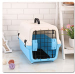 YES4PETS Portable Plastic Dog Cat Pet Pets Carrier Travel Cage With Tray-Blue V278-BP275-CARRIER-L-BLUE