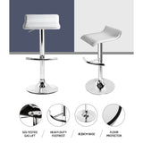 Artiss 4x Bar Stools Adjustable Gas Lift Chairs White BA-TW-NEWT706-WH-X4