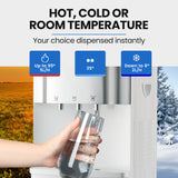 PolyCool Compressor Free Standing Water Cooler Dispenser, Instant Hot & Cold, White V219-APPWDSPYWT3A