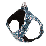 Floral Doggy Harness Saxony Blue XS V188-ZAP-TLH1912-3-BLUE-XS