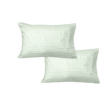 600TC Pair of Wide Self Striped Standard Pillowcases Tea V442-GHT-PILLOWC-600TCWIDESTRIPE-TEA-ST