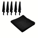 Rans Set of 6 Cotton Waffle Tea Towels 50x70 cm - Black V442-RAN-TEAT-LONDONWAFFLE-BLACK-RE