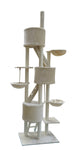 YES4PETS 244 cm XL Multi Level Cat Scratching Post Tree Scratcher Pole- Beige V278-CT244-BEIGE