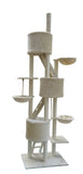 YES4PETS 244 cm XL Multi Level Cat Scratching Post Tree Scratcher Pole- Beige V278-CT244-BEIGE