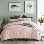 Accessorize Waffle Blush Cotton Quilt Cover Set King V442-HIN-QUILTCS-WAFFLECOTTON-BLUSH-KI