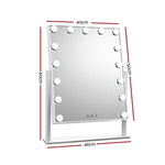 Embellir Makeup Mirror 40x50cm Hollywood Vanity with LED Light Rotation Tabletop MM-STAND-4050-WH