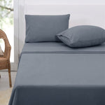 Polar Fleece Sheet Set Queen 36cm Wall Slate V442-ATX-SHEETS-POLARFLEECE-SLATE-QS