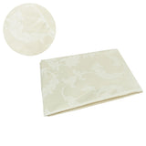 Damask Jacquard Polyester Tablecloth 180cm Round Leaf Cream V442-GNA-TABLEC-24LEAF180-CREAM-RD