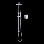 WELS 8" Rain Shower Head Set Square Dual Heads Faucet High Pressure With Mixer V63-827951