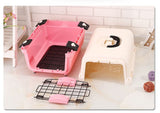 YES4PETS Portable Plastic Dog Cat Pet Pets Carrier Travel Cage With Tray-Pink V278-BP275-CARRIER-L-PINK