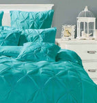 Diamond Pintuck Double Size Quilt/Duvet Cover Set - Teal V493-ZD-07