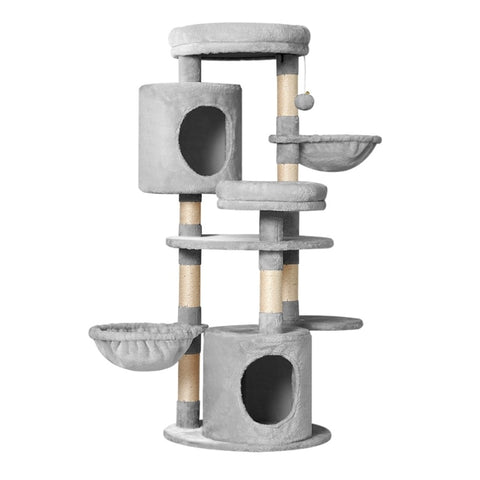 i.Pet Cat Tree 123cm Tower Scratching Post Scratcher Wood Condo House Bed Toys PET-CAT-APS020-GR