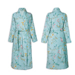 PIP Studio Les Fleurs Cotton Bath Robe Blue M V442-HIN-BATHROBE-LESFLEURS-BLUE-M