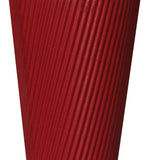 500 Pcs 12oz Disposable Takeaway Coffee Paper Cups Triple Wall Take Away w Lids AF1116-500-RD