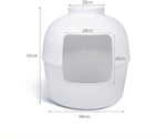 YES4PETS Multifunctional Cat Litter Box Pet Cat House Semi-Enclosed White V278-BP292-CAT-HOUSE-WHITE