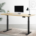 Artiss Standing Desk Motorised Dual Motor White Oak 140CM HASD-268-BKDF-NTDB-140