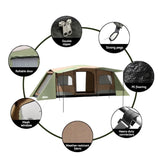 Weisshorn Instant Up Camping Tent 10 Person Outdoor Family Hiking Tents 3 Rooms TENT-D-FAST-10P-BRGN