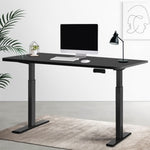 Artiss Standing Desk Motorised Dual Motor Black 120CM HASD-268-BKDF-BKDB-120