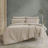 Ardor Embre Taupe 100% Washed Cotton Quilt Cover Set Queen V442-INT-QUILTCS-EMBRE-WARMGREY-QS