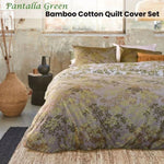 Bedding House Pantalla Green Bamboo Cotton Quilt Cover Set King V442-HIN-QUILTCS-PANTALLA-GREEN-KI