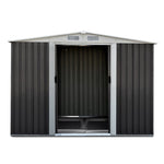 Giantz Garden Shed 2.58x2.07M w/Metal Base Sheds Outdoor Storage Double Door Tool SHED-GAB-6X8-BASE-ABCD