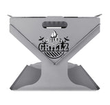 Grillz Fire Pit BBQ Grill Steel FPIT-BBQ-STEEL