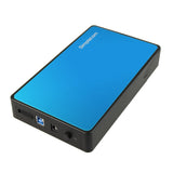 Simplecom SE325 Tool Free 3.5" SATA HDD to USB 3.0 Hard Drive Enclosure Blue V28-SE325-BL