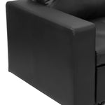 Sarantino Corner Sofa Bed Storage Chaise Couch Faux Leather Black SOFA-8175-PU-BK