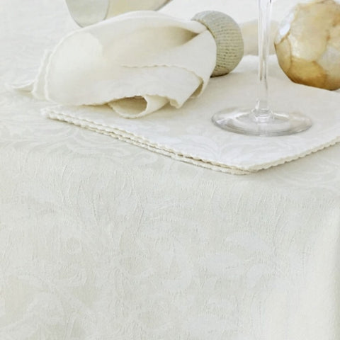 Damask Embossed Tablecloth 160 x 260 cm Bright White V442-GNA-TABLEC-DAMASKEMB-260OB-WHITEMARSH