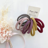 MANGO JELLY Metal Free Hair ties - Blush Mixed 10P - Six Pack V659-METALFREE-4CM-10P-BLUSHM-6-L