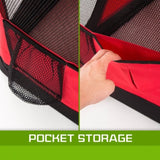 Portable Soft Dog Cage Crate Carrier L RED V274-PET-3002L-RD