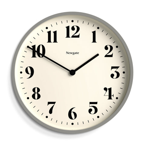 Newgate Number Two Wall Clock Matte Posh Grey V398-NGNUMTWO240PGY